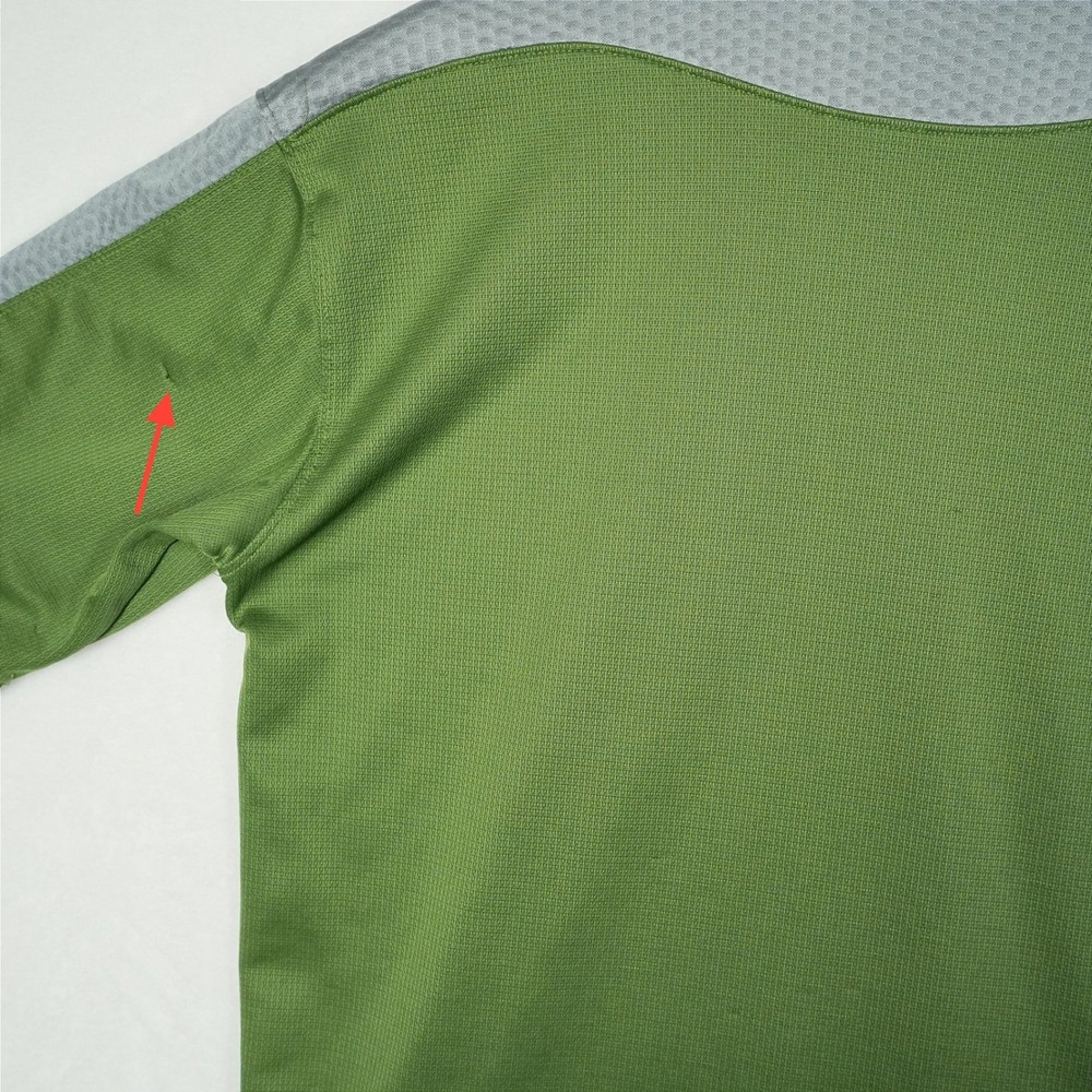 Vintage Nike Sphere React Golf Polo Shirt Mens Large Green 1/4 Zip Short Sleeve - Picture 6 of 10